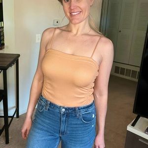 Medium Free people cinched side spaghetti strap bodysuit